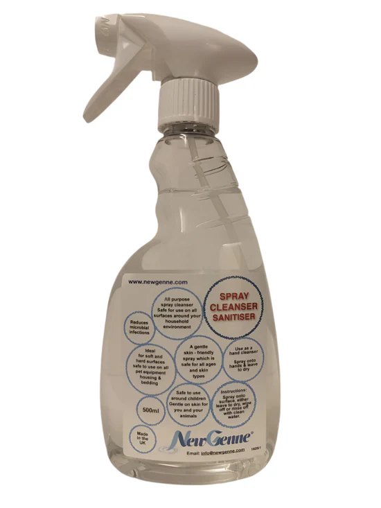 NewGenne Spray Cleanser Sanitiser 12x 500ml